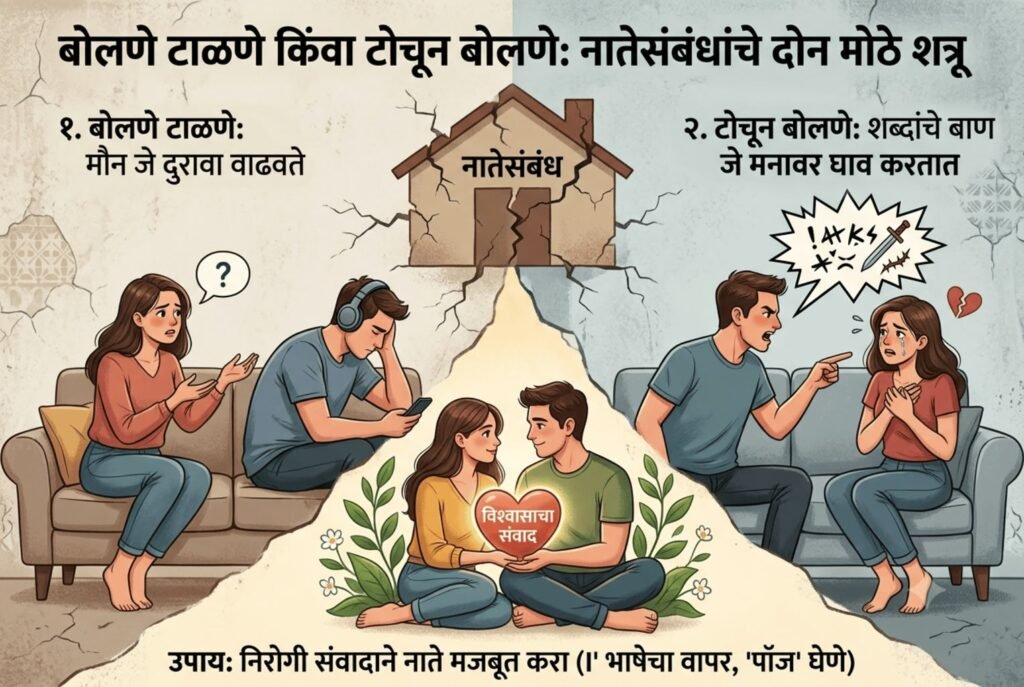 blog9 बोलणे टाळणे किंवा टोचून बोलणे